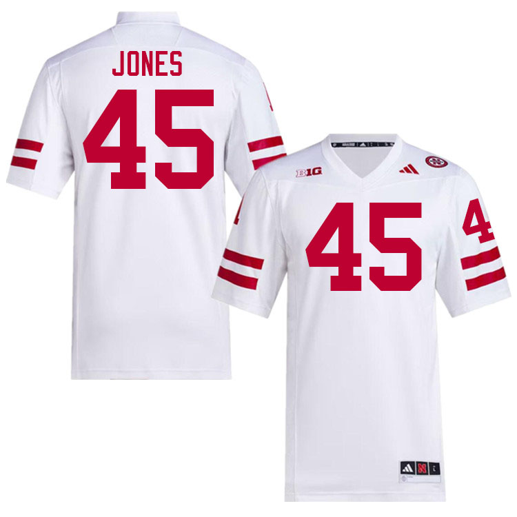 Men #45 Mason Jones Nebraska Cornhuskers College Football Jerseys Stitched Sale-White